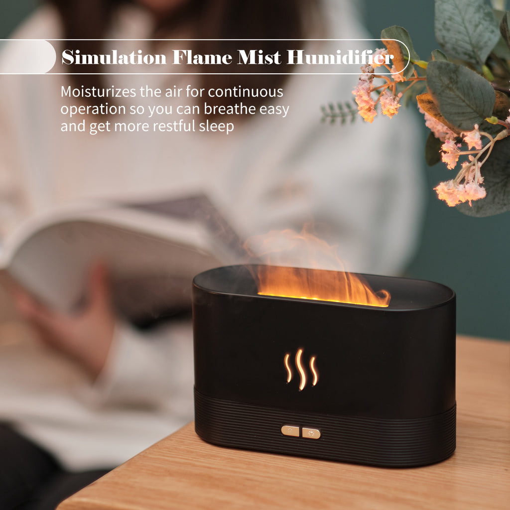Flame Aroma Diffuser & Humidifier with Auto-Off