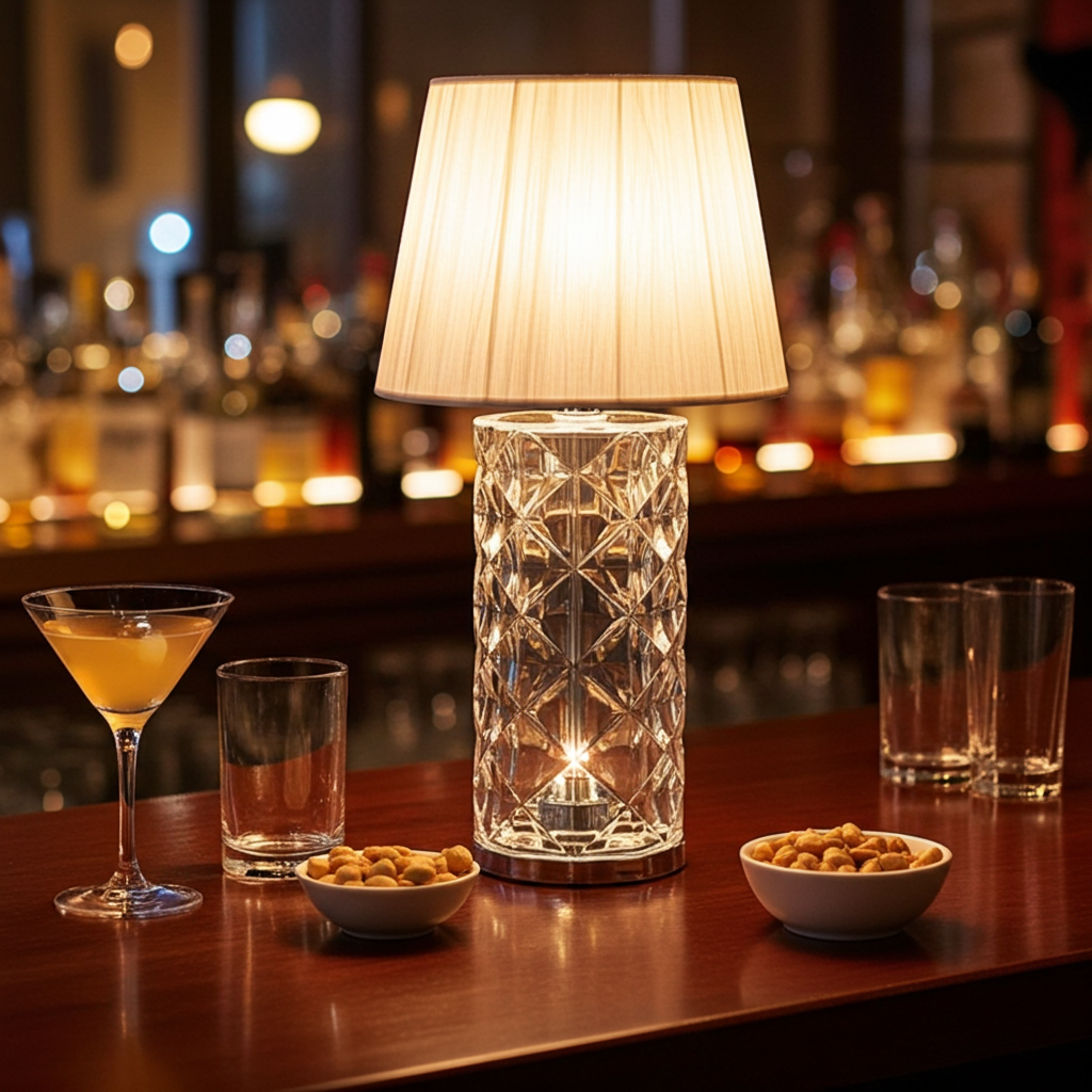 Crystal Diamond Touch Lamp – USB LED Dimmable Night Light