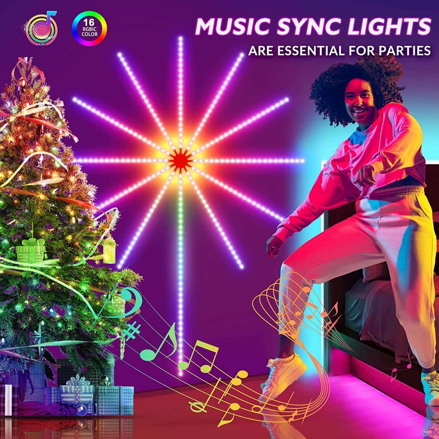 LED Firework Lights – Music Sync