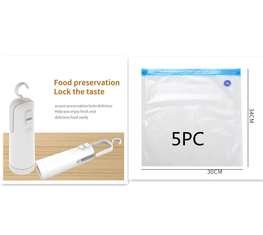 4-in-1 Portable Electric Vacuum Sealer for Food Storage Bags