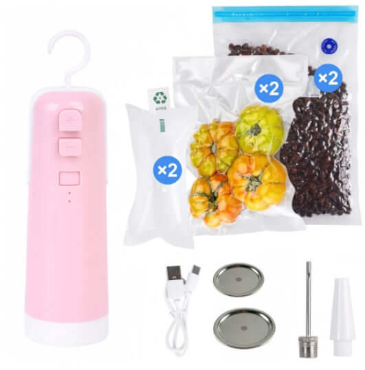 4-in-1 Portable Electric Vacuum Sealer for Food Storage Bags
