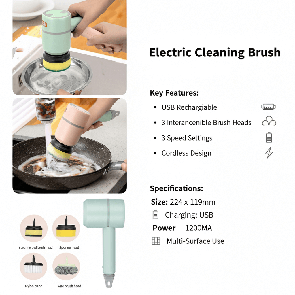 Rechargeable Electric Cleaning Brush