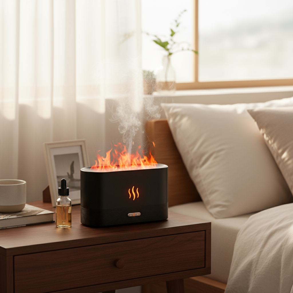 Flame Aroma Diffuser & Humidifier with Auto-Off